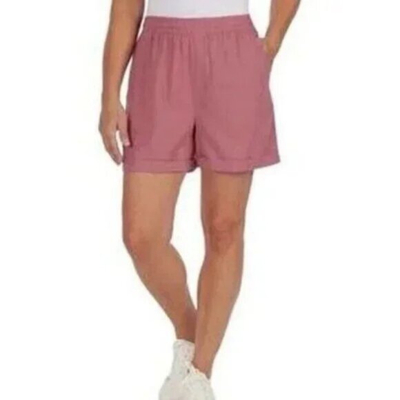 Frank & Oak Linen Women's Pink Shorts Small NEW - Picture 3 of 3